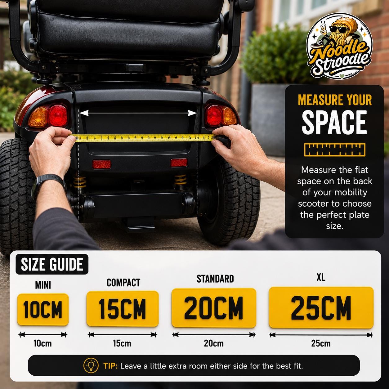 Personalised Mobility Scooter Number Plate | Custom Novelty Registration (4 Sizes) - Image 4