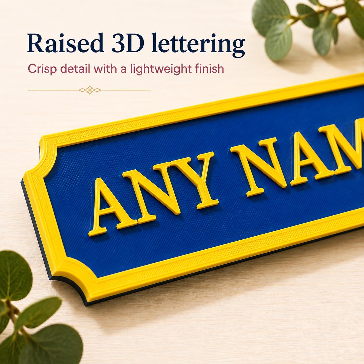 Personalised Door Sign – Custom 3D Printed Bedroom Name Plaque, 200 x 70 mm - Image 10