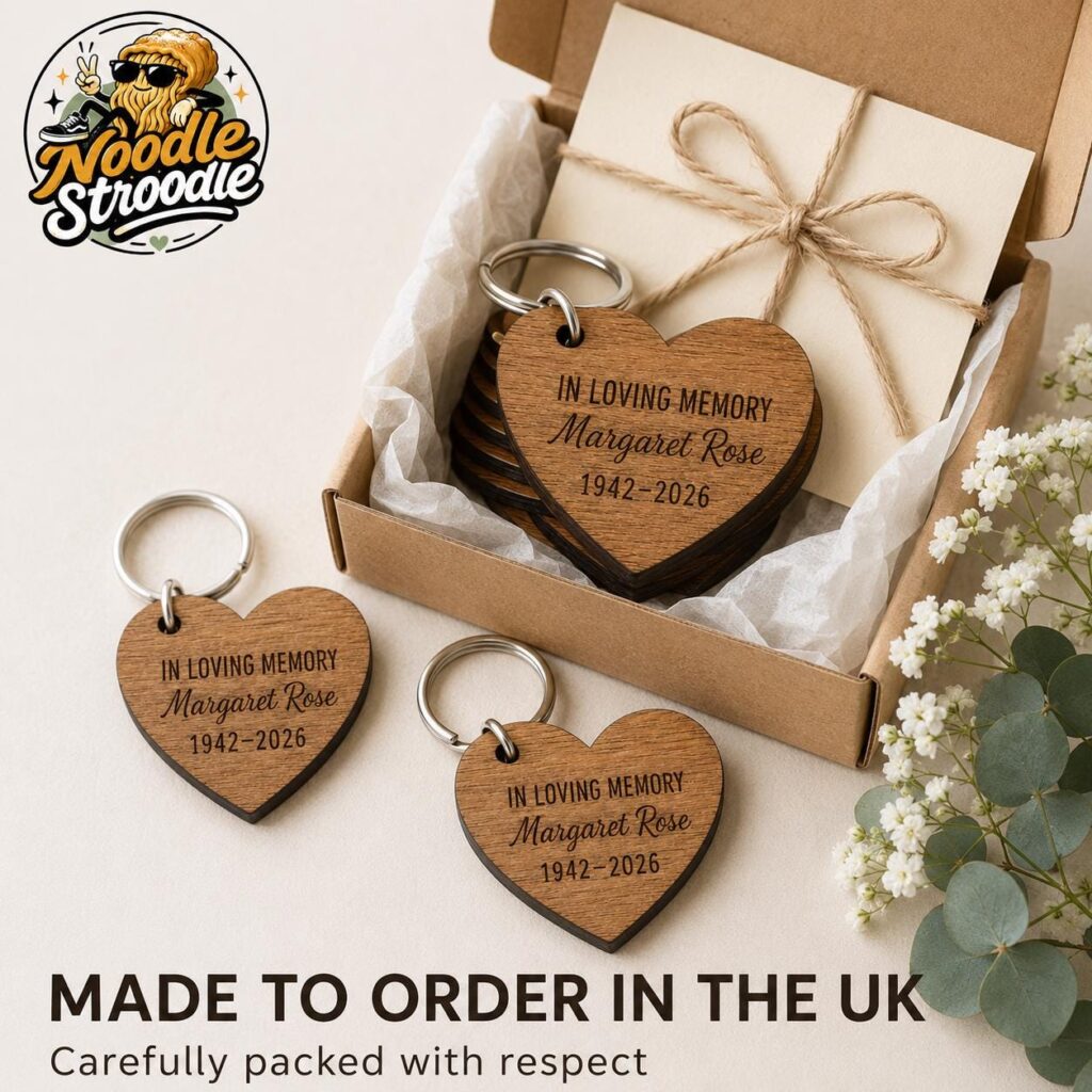 Personalised wooden memorial keepsake