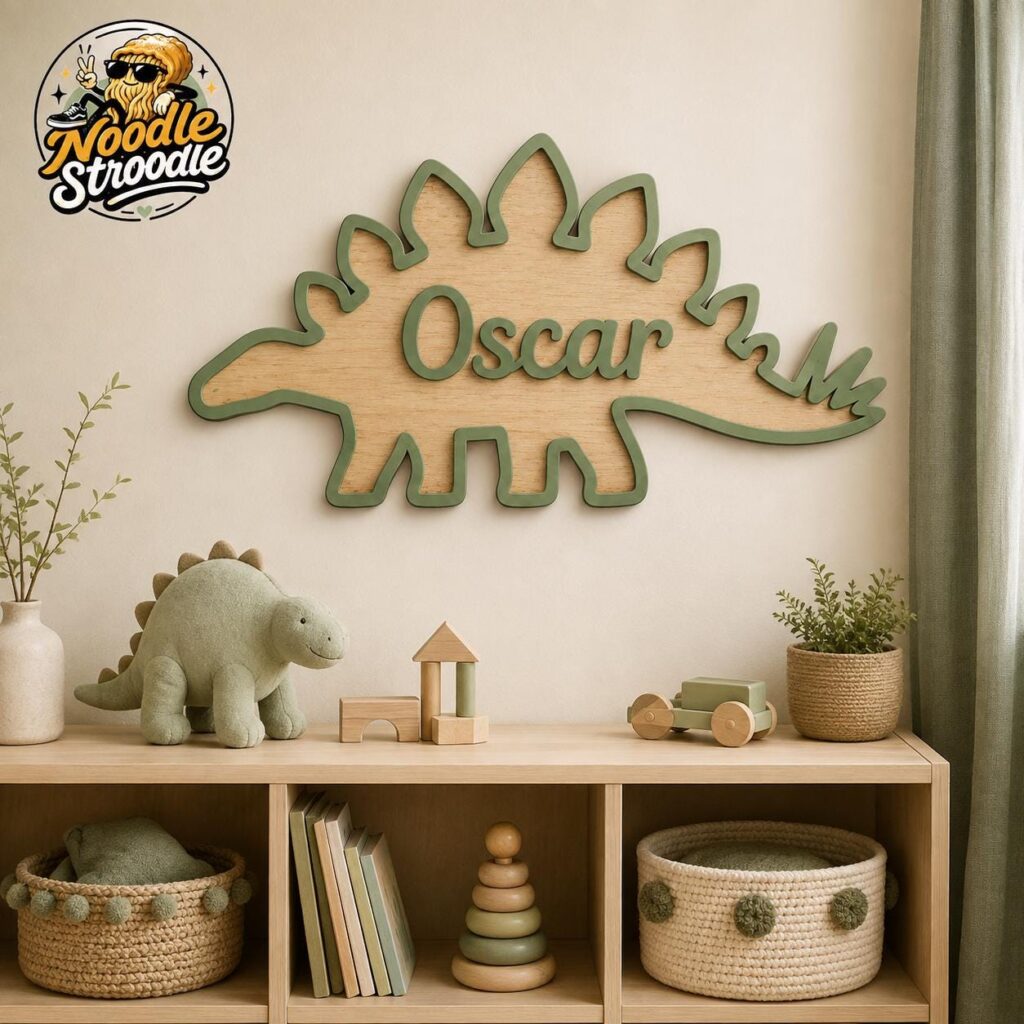 Personalised wooden room and door sign