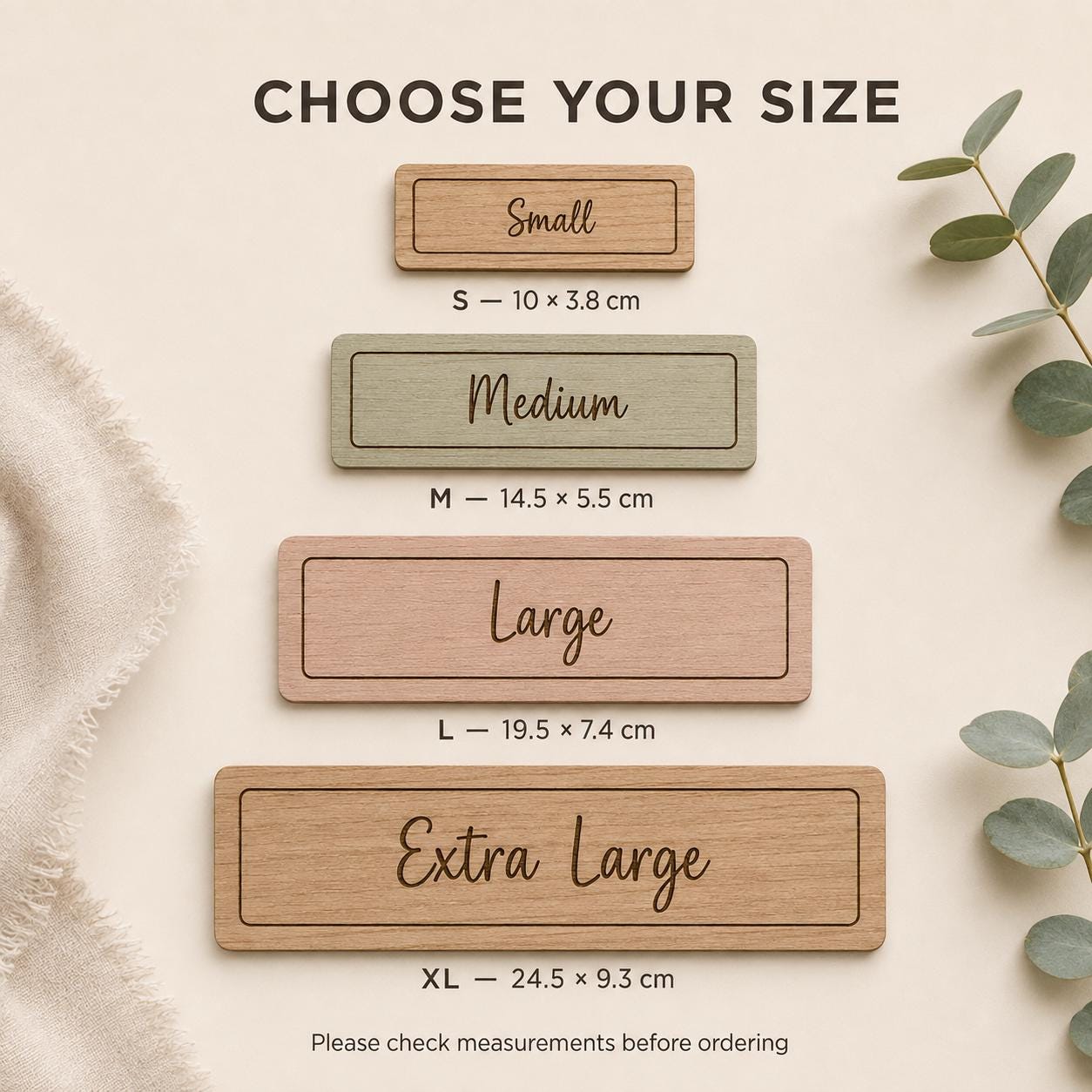 Personalised Wooden Sign, Any Text Engraved Storage Label, Door or Basket Plaque - Image 5
