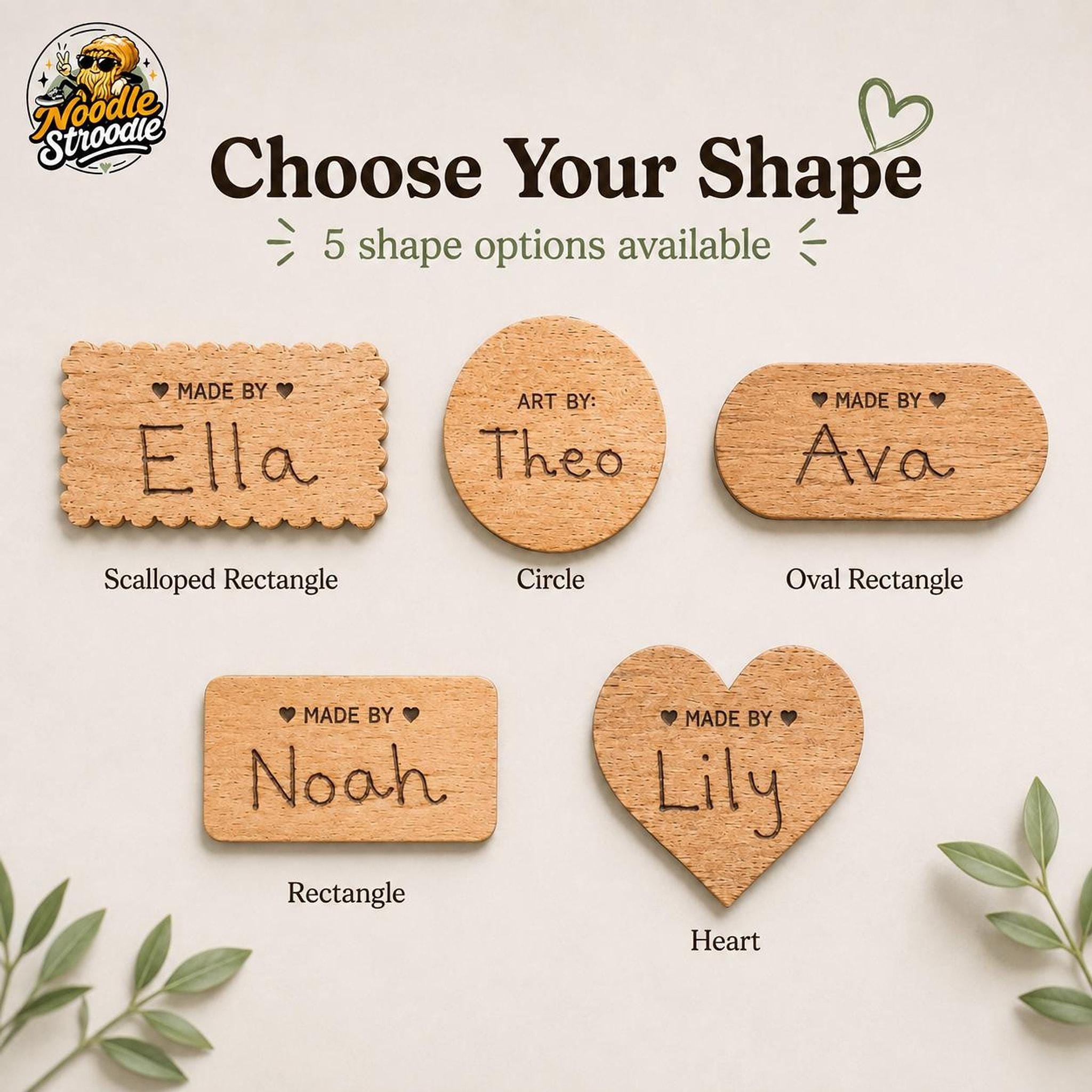 Handwriting Magnet, Personalised Child Keepsake, Laser Engraved Natural Wood - Image 4