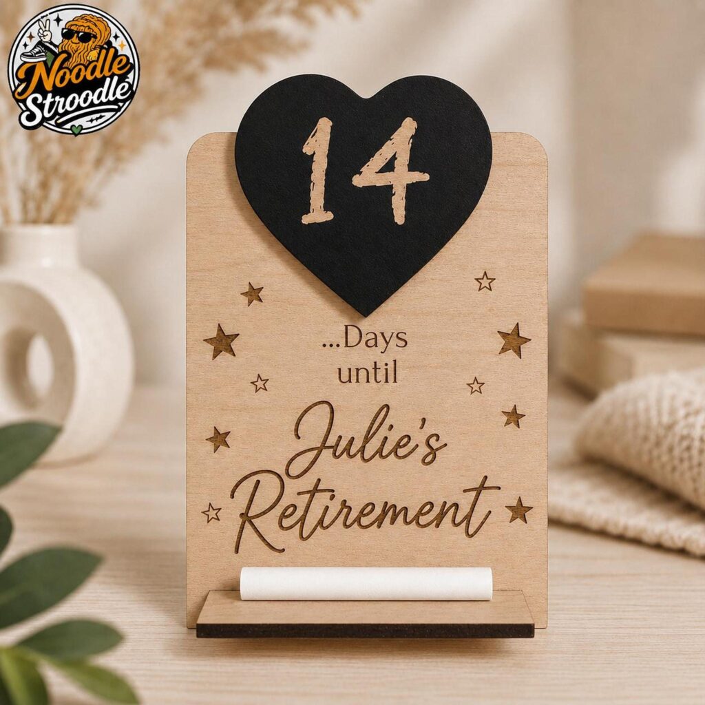 Personalised retirement countdown sign