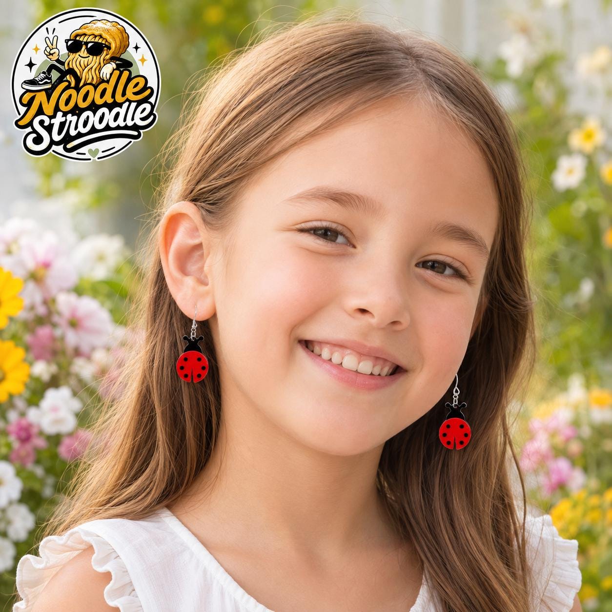 Ladybird Earrings, 3D Printed Ladybug Dangle Earrings, Garden Lover Gift, Red Bug Jewellery - Image 6