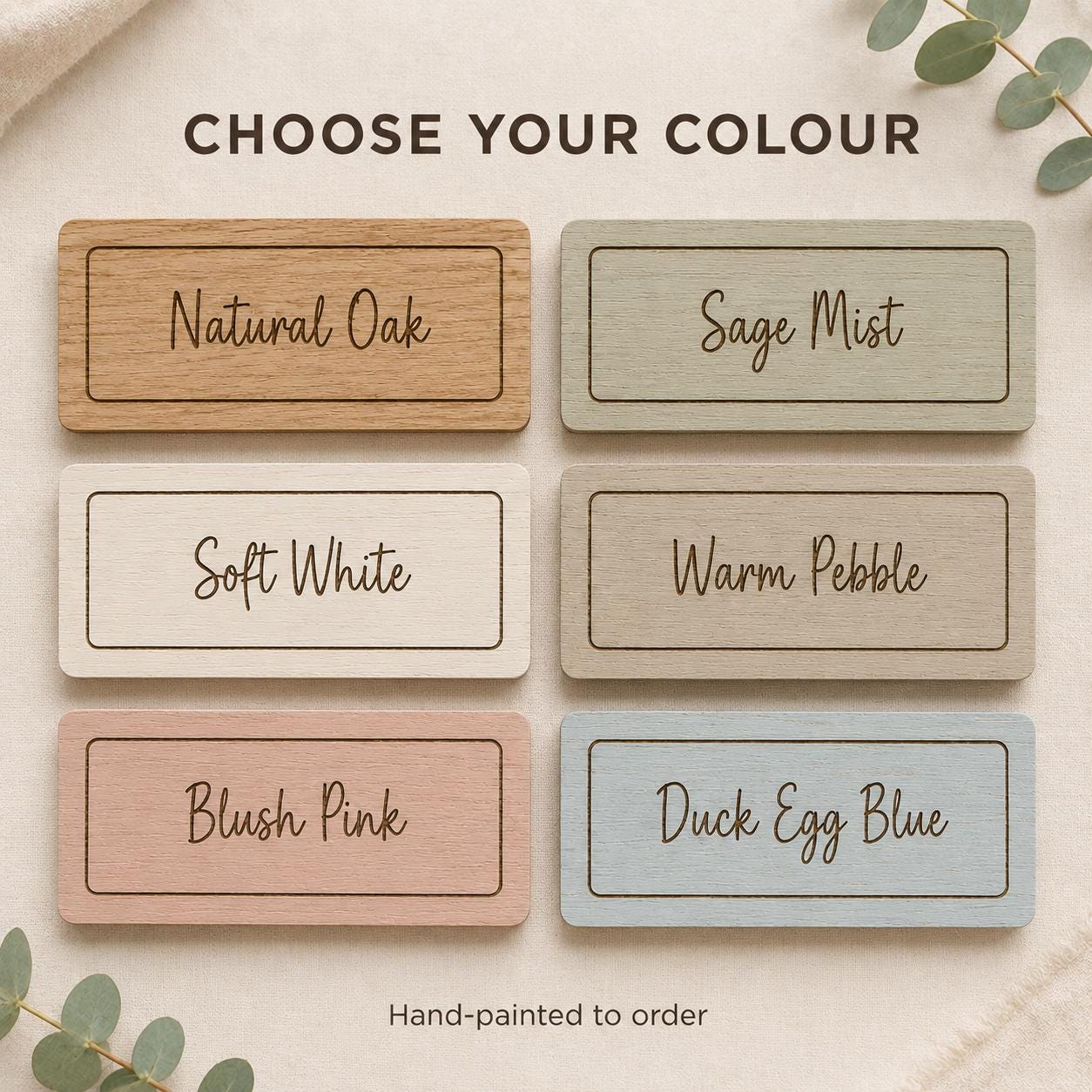 Personalised Wooden Sign, Any Text Engraved Storage Label, Door or Basket Plaque - Image 7