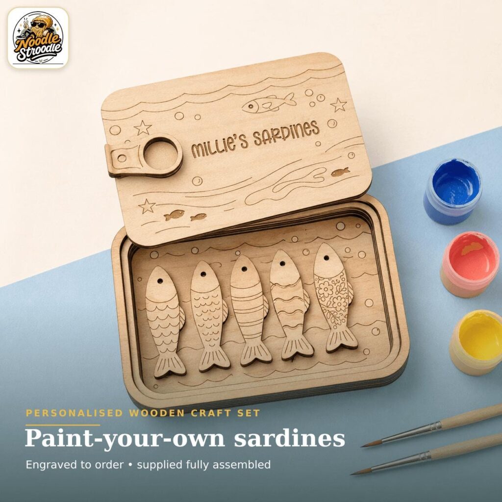 Paint your own personalised wooden craft kit