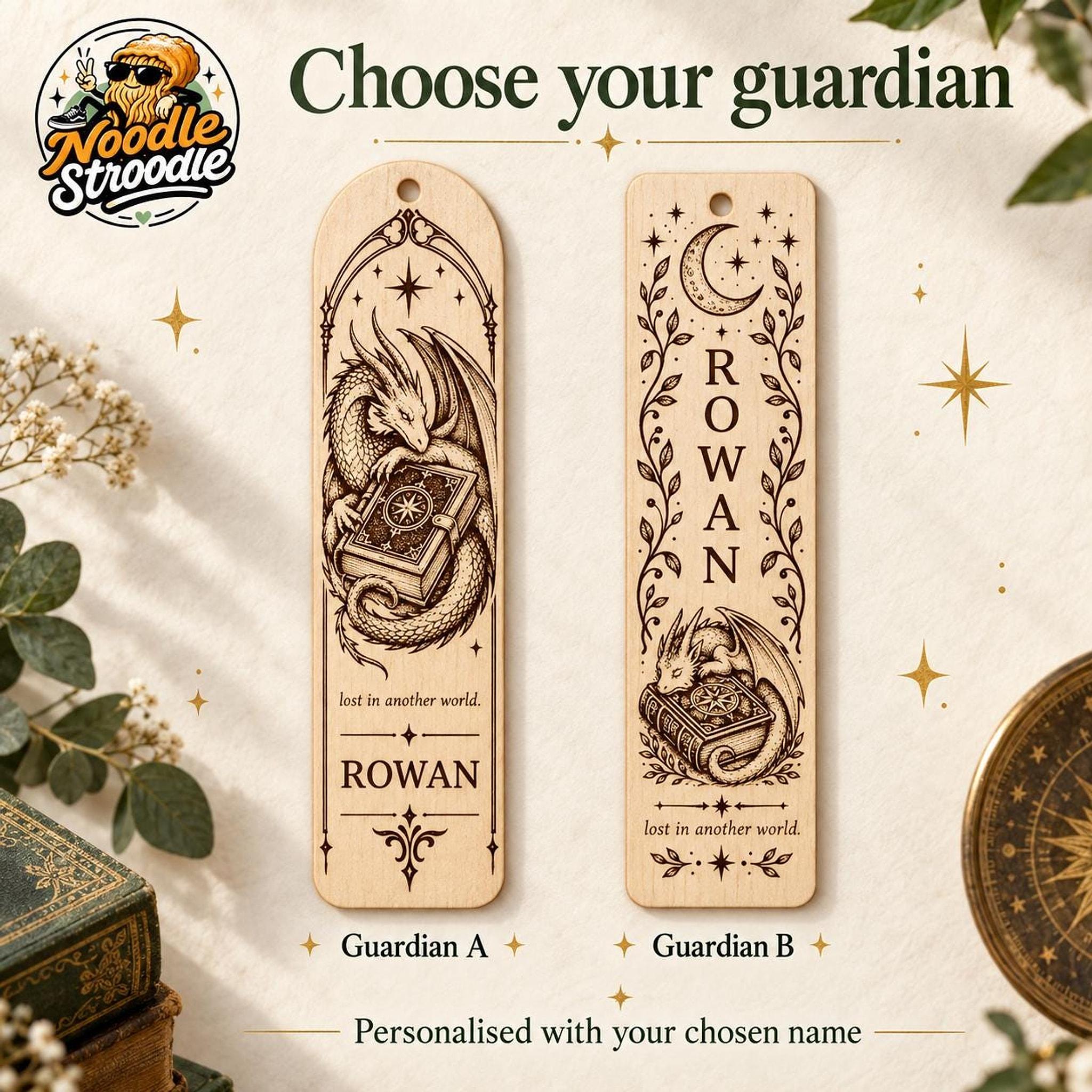 Personalised Wooden Dragon Bookmark, Engraved Name, Fantasy Book Lover Gift, Optional Back Message - Image 9