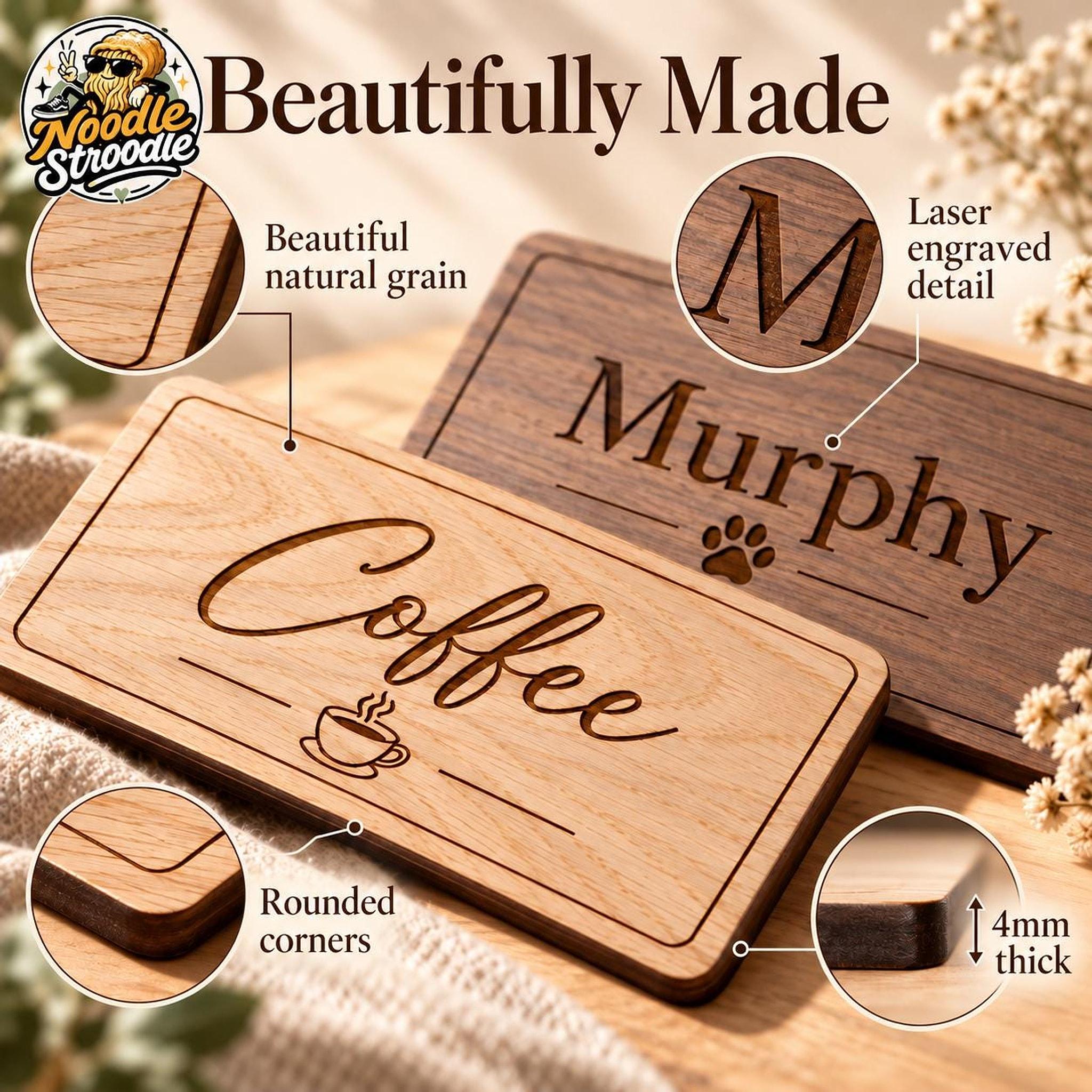 Personalised Wooden Sign, Custom Engraved Plaque, Door Name Sign, Any Text - Image 6