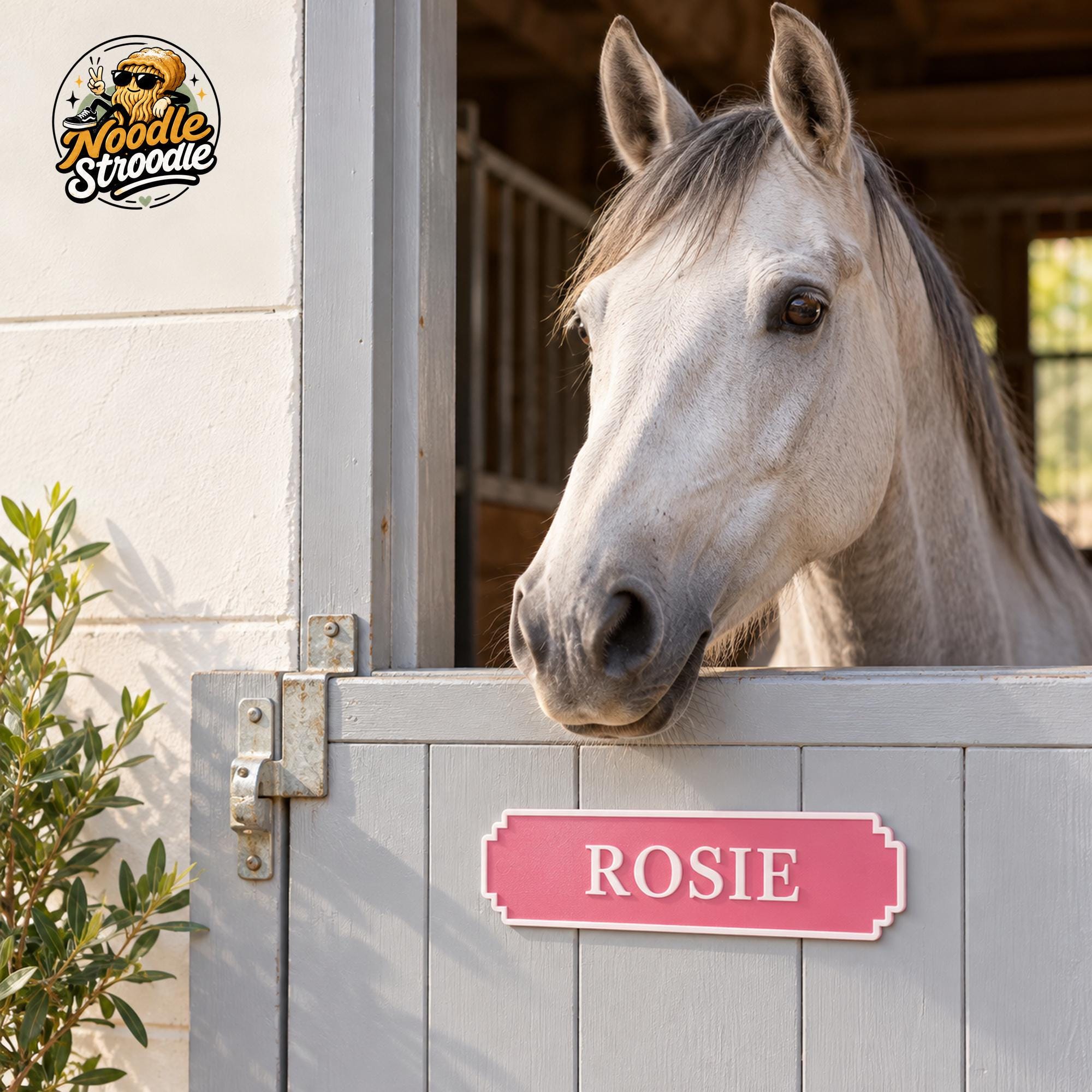 Personalised Horse Stable Name Plaque, Custom 3D Printed Stall Door Sign with Raised Text - Image 2