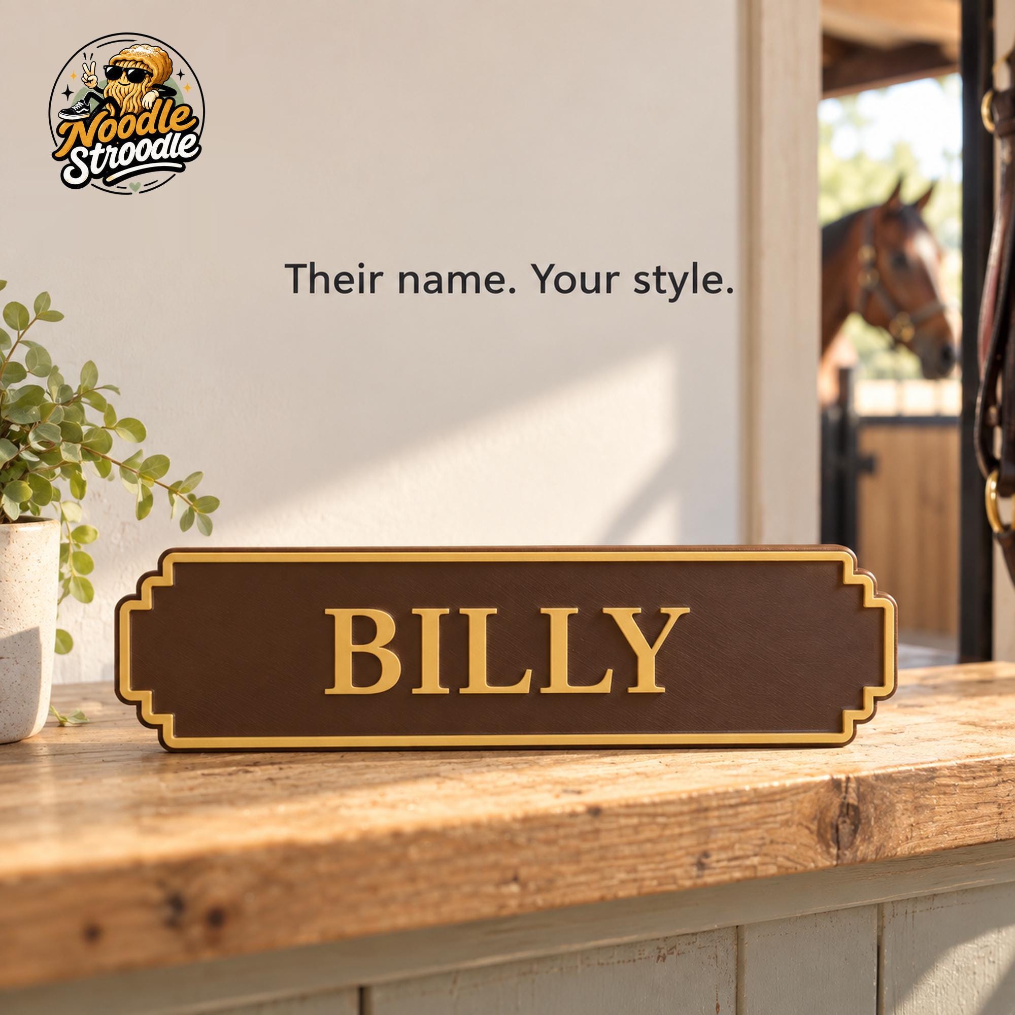 Personalised Horse Stable Name Plaque, Custom 3D Printed Stall Door Sign with Raised Text - Image 11