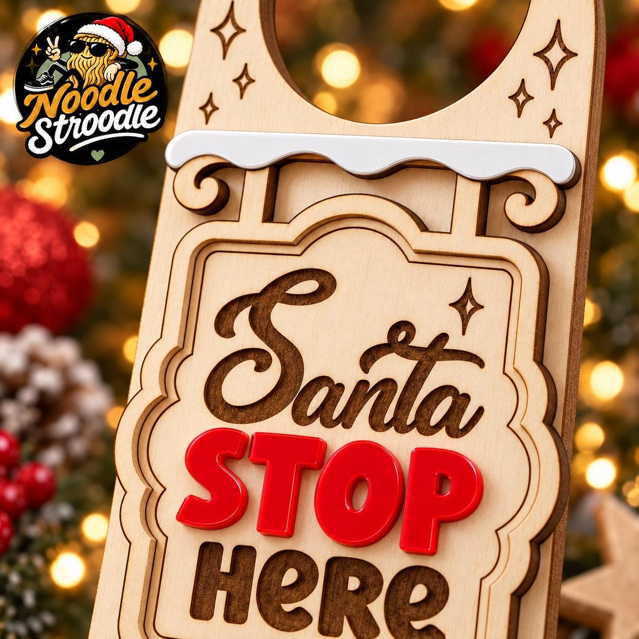 Personalised Santa Stop Here Door Hanger, Christmas Eve Magic Key Gift Set, Kids Keepsake - Image 4