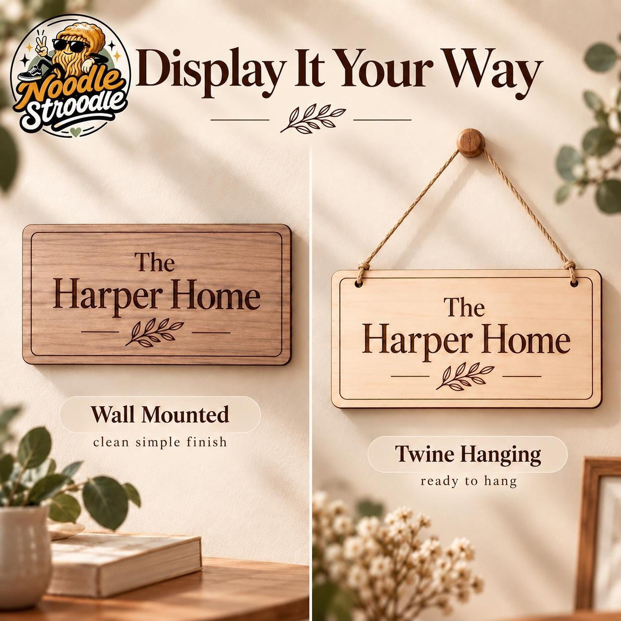 Personalised Wooden Sign, Custom Engraved Plaque, Door Name Sign, Any Text - Image 7