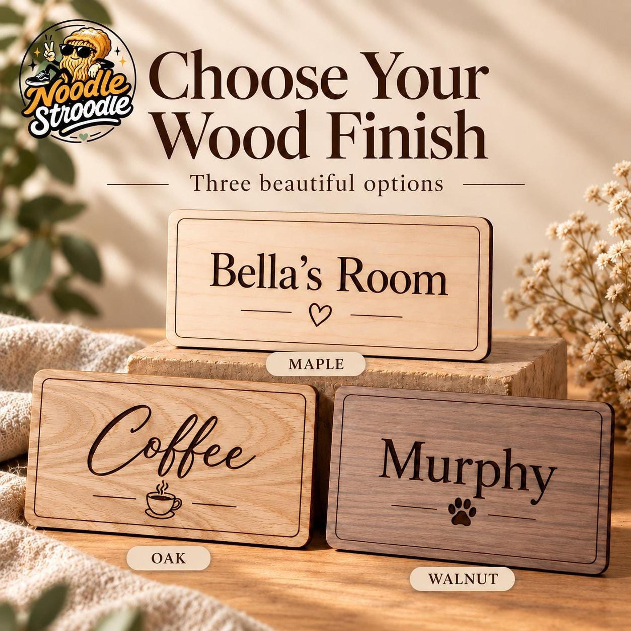 Personalised Wooden Sign, Custom Engraved Plaque, Door Name Sign, Any Text - Image 9