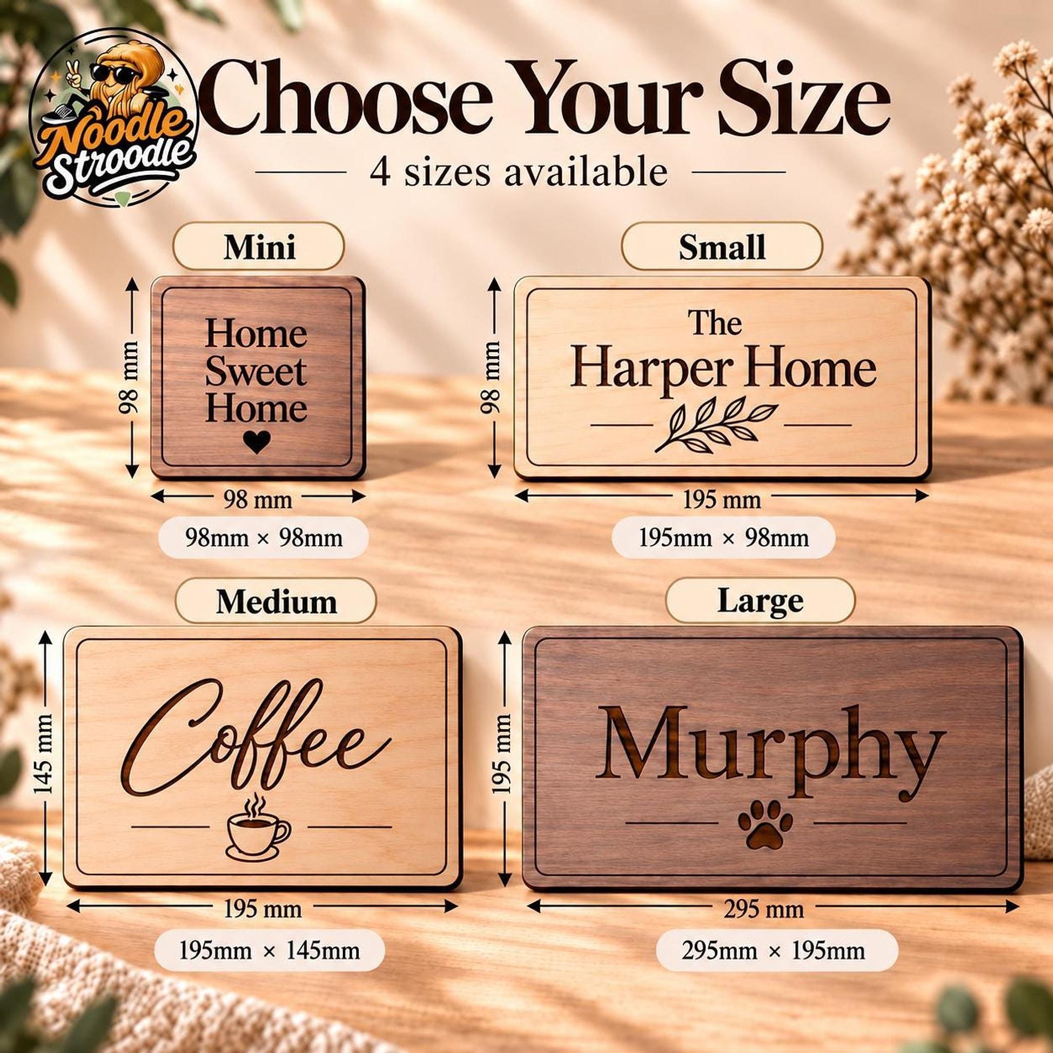 Personalised Wooden Sign, Custom Engraved Plaque, Door Name Sign, Any Text - Image 5