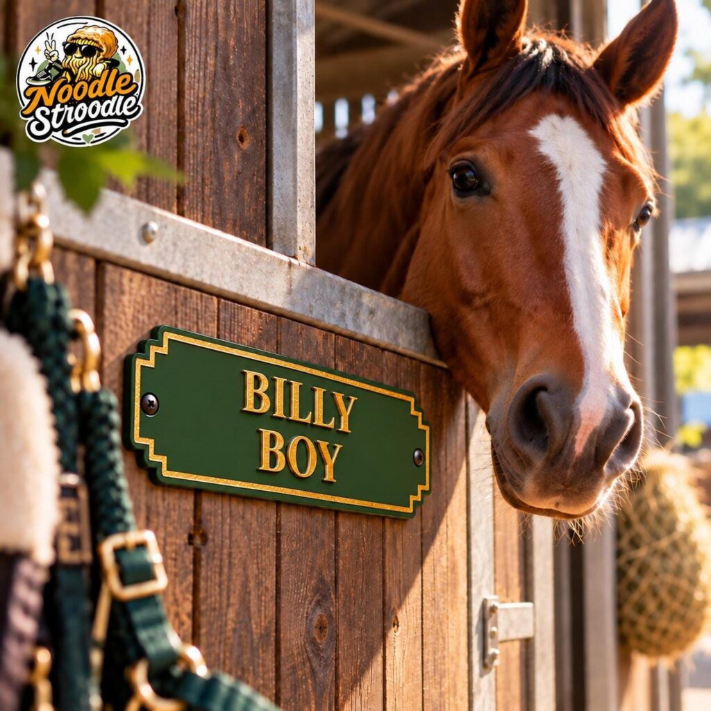 Personalised Horse Stable Name Plaque, Custom 3D Printed Stall Door Sign with Raised Text