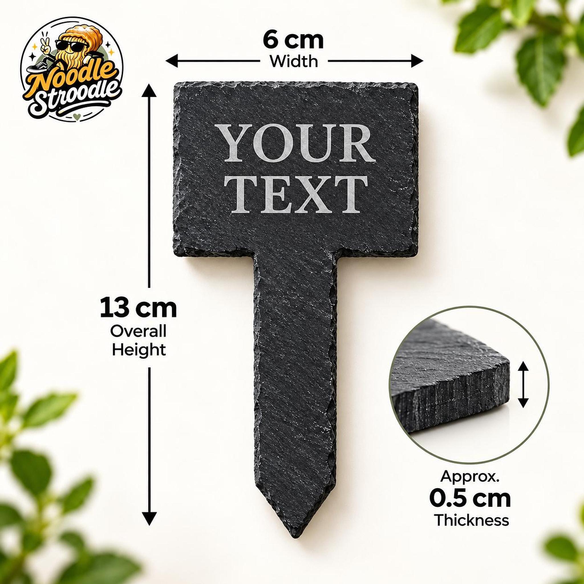 Personalised Slate Plant Markers, Custom Garden Labels, Engraved Herb Vegetable Allotment Stakes, Any Text - Image 2